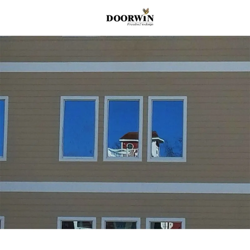 Doorwin 2021White Modern Contemporary Powder Coating Thermal Break Aluminium Tilt And Turn Hinge Casement Window Designs For Living Room