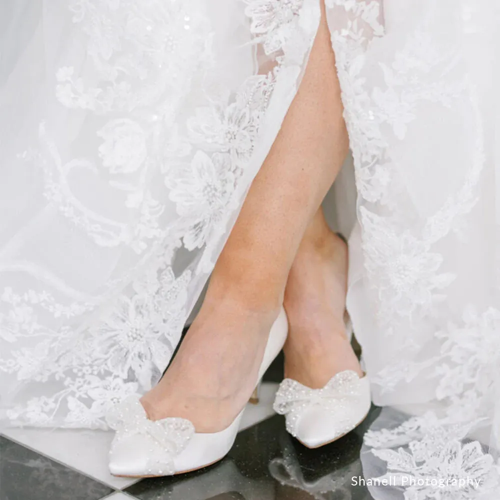 Dorothy - D'Orsay Wedding Bow Pump Shoes