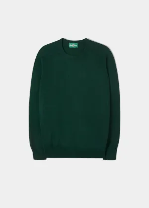 Dorset Men's Lambswool Jumper in Tartan Green - Classic Fit