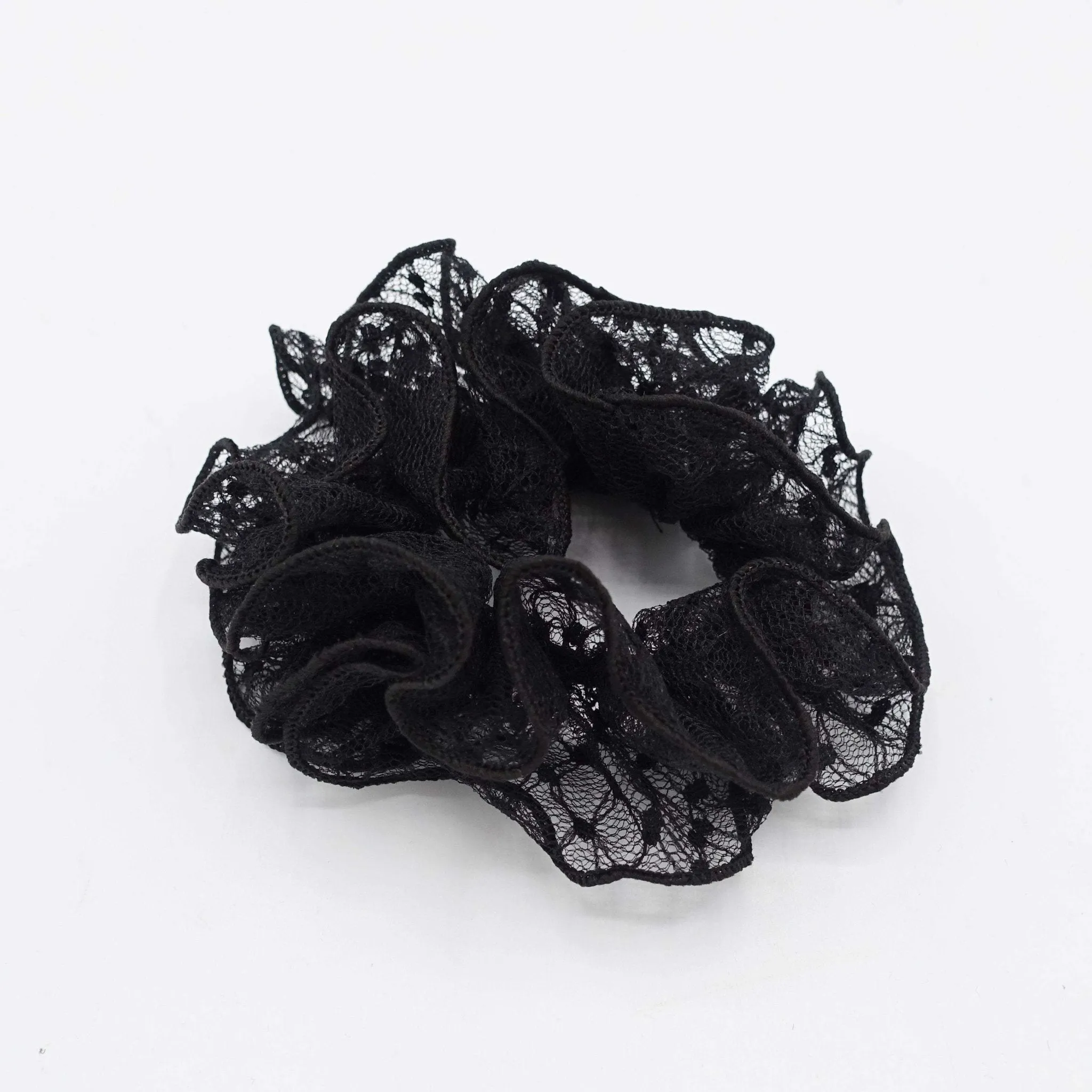 dot diamond lace scrunchies double edge scrunchies hair elastic for women