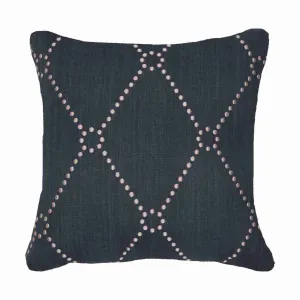 Dot Diamond Navy Medium Cushion 50x50cm