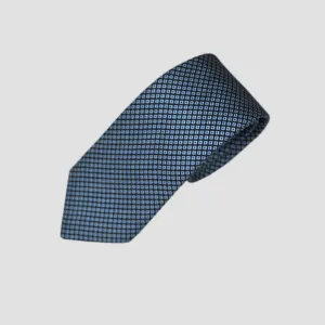 Dotty Neat Repeat Silk Tie in Blue