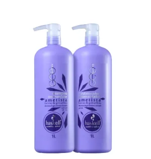 Double Amethyst for Blond Hair Kit Shampoo and Conditioner 2x1L - Haskell