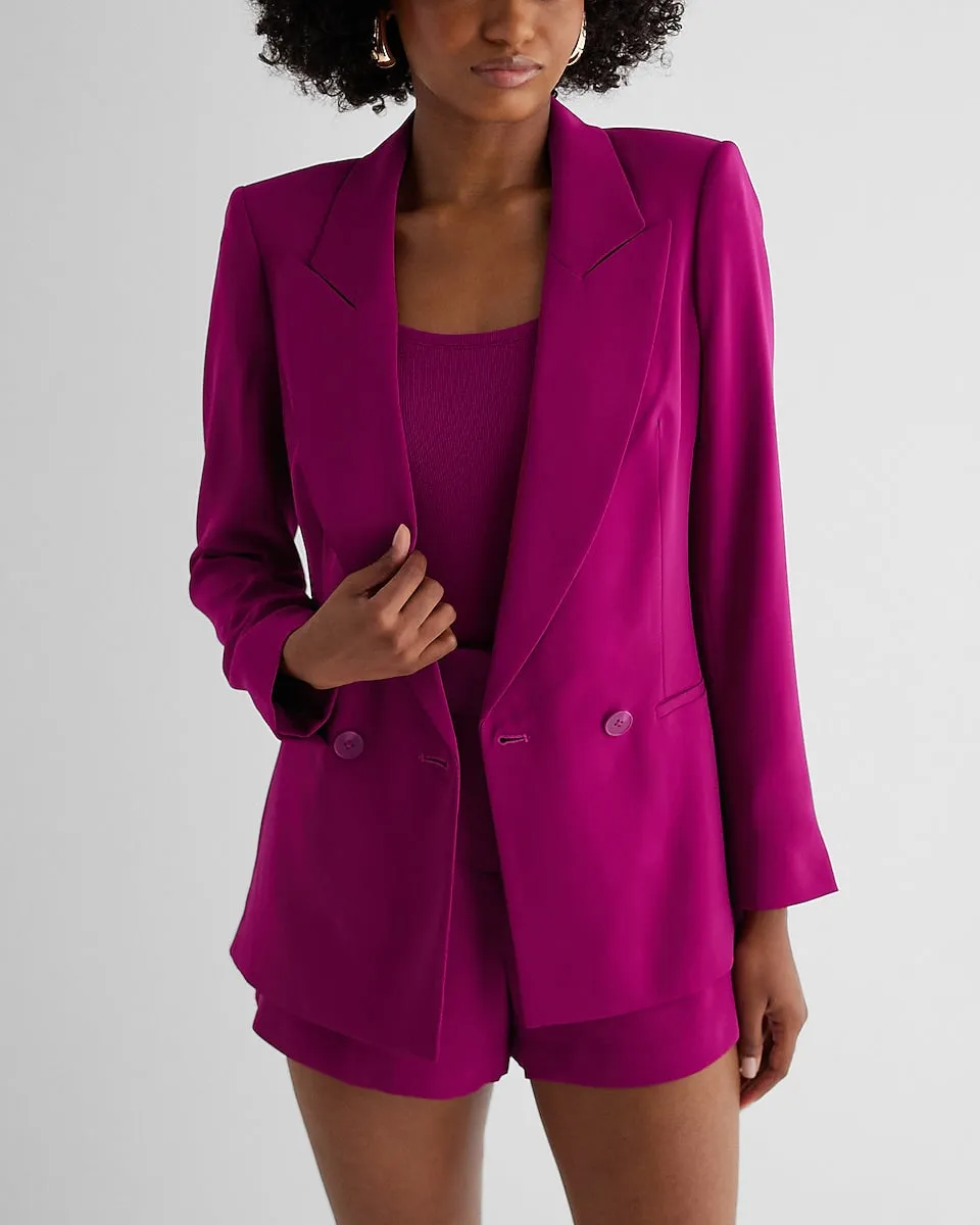 Double Breasted 27" Blazer in Wild Orchid