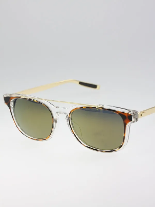 double brow square sunglasses