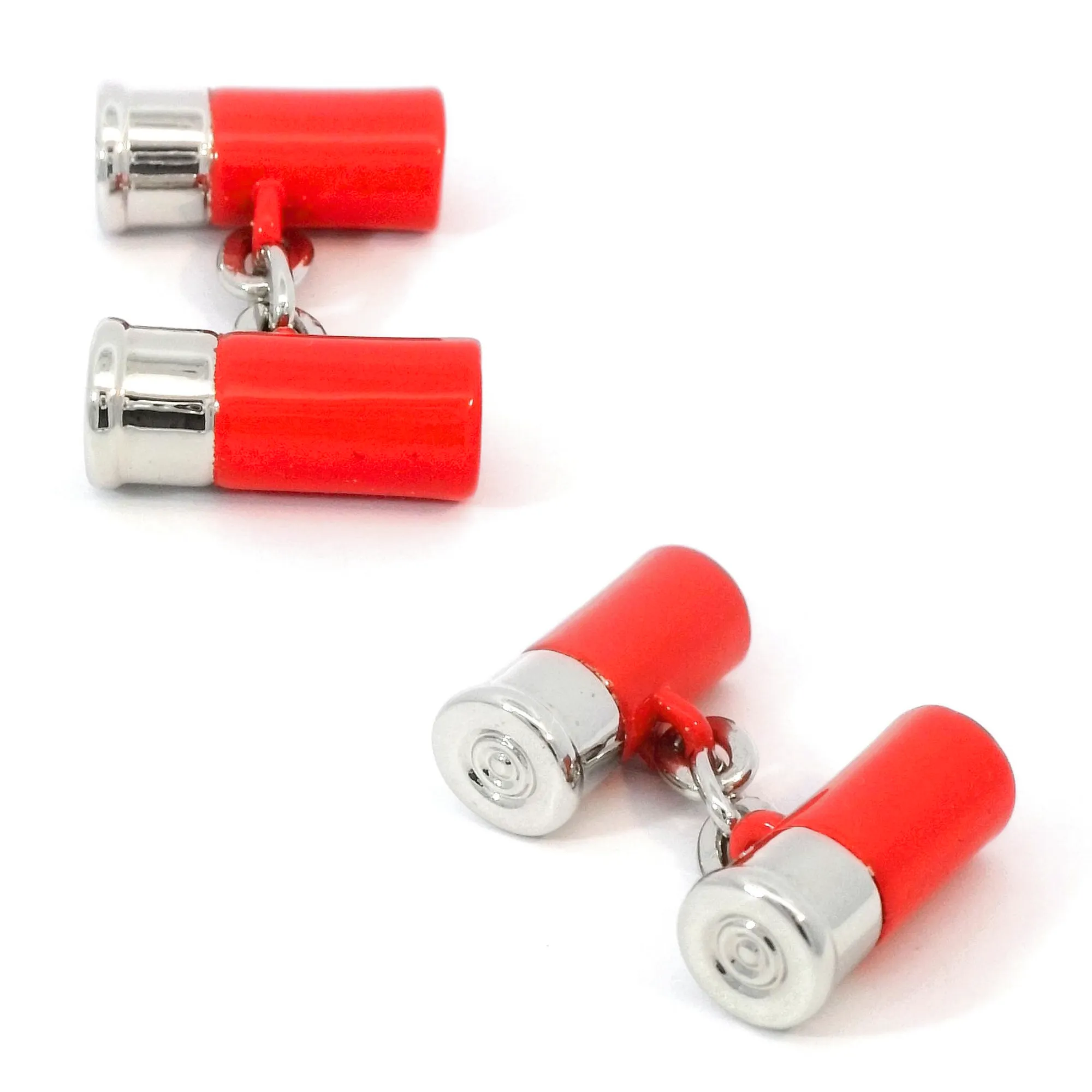 Double Cartridges Red (with chain) Cufflinks