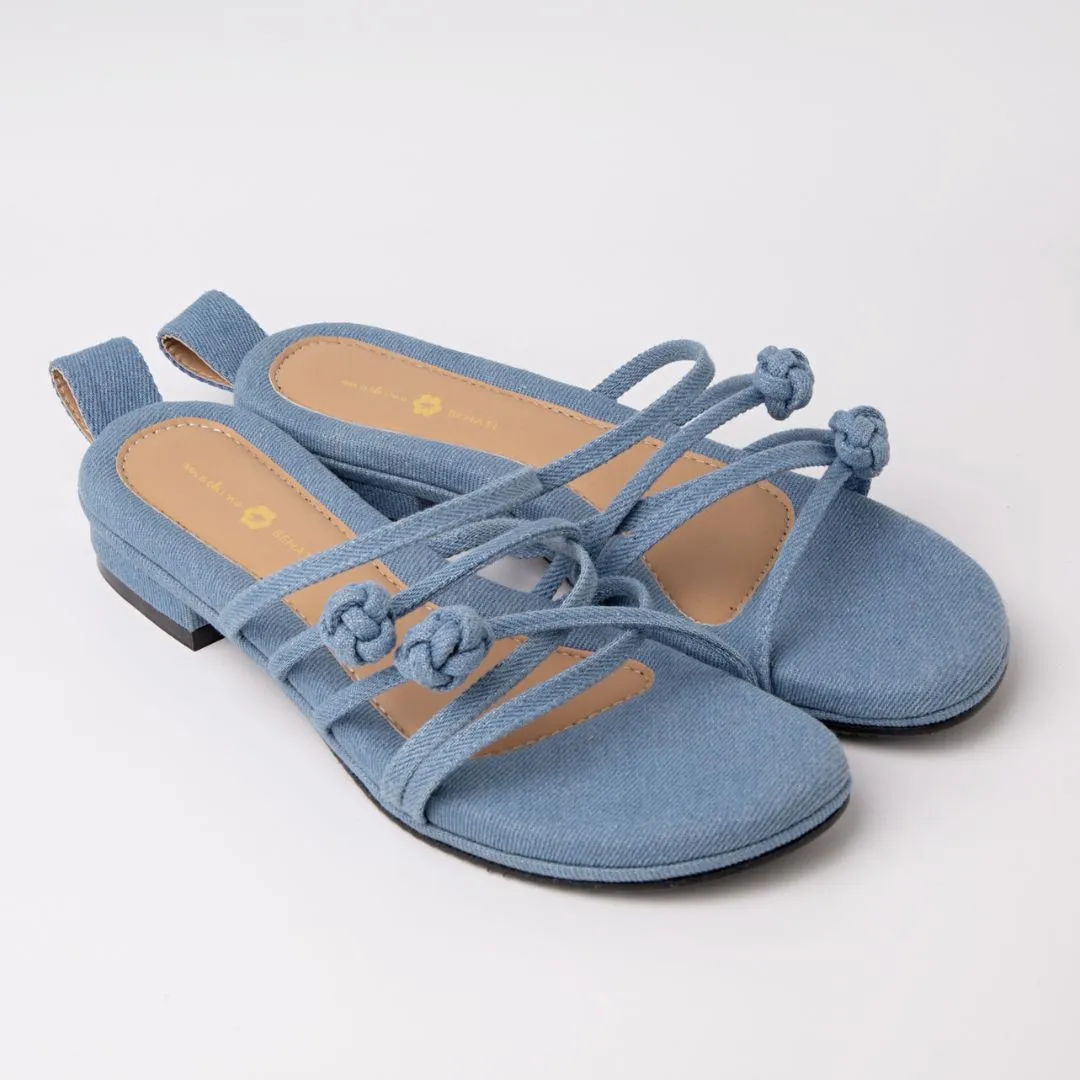 Double Chinese Knot Flats (Light Denim)