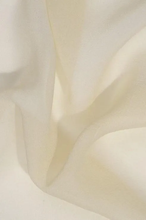 Double Cream Silk Georgette Fabric