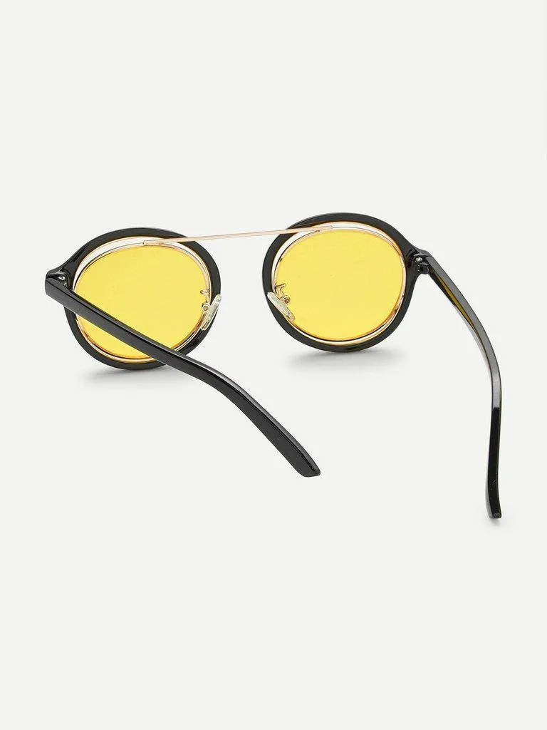 Double Frame Tinted Lens Sunglasses