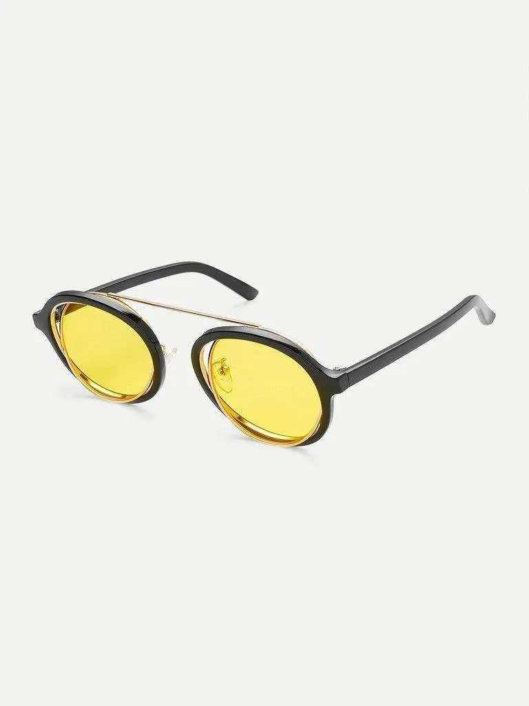 Double Frame Tinted Lens Sunglasses