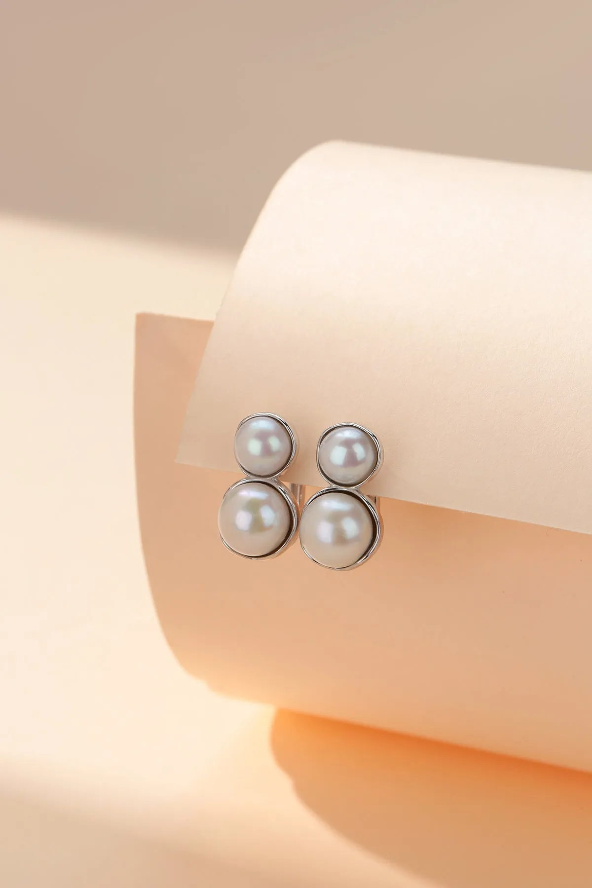 Double Freshwater Pearl & Saskia Earrings