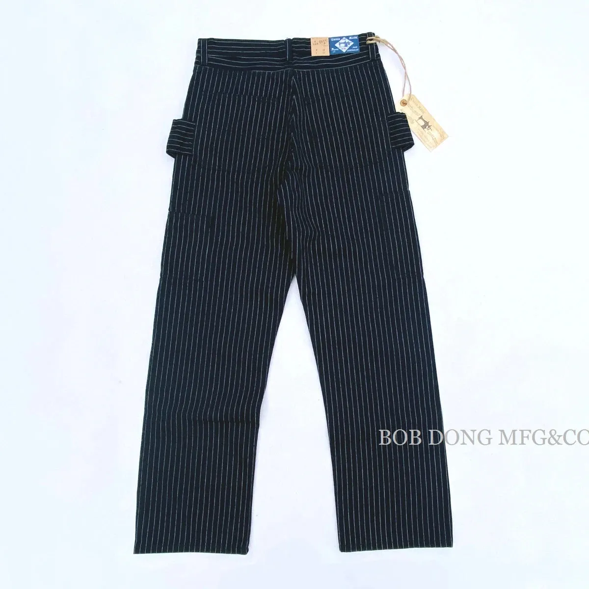 Double Knee Striped Painter Pants with Motorcycle Style