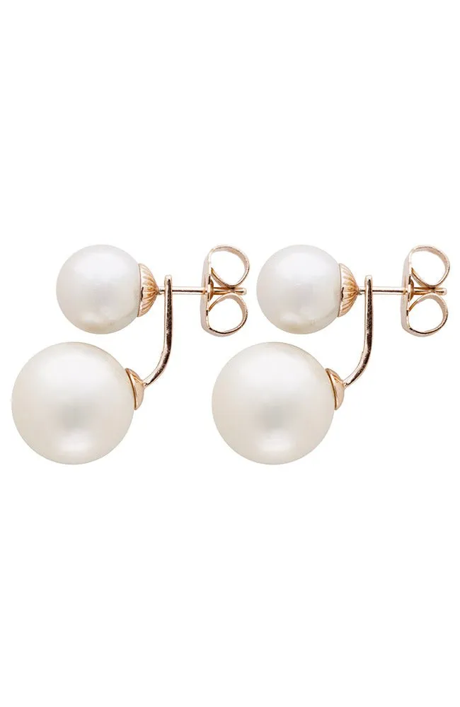 Double Majorca Pearl Two-Way Earrings