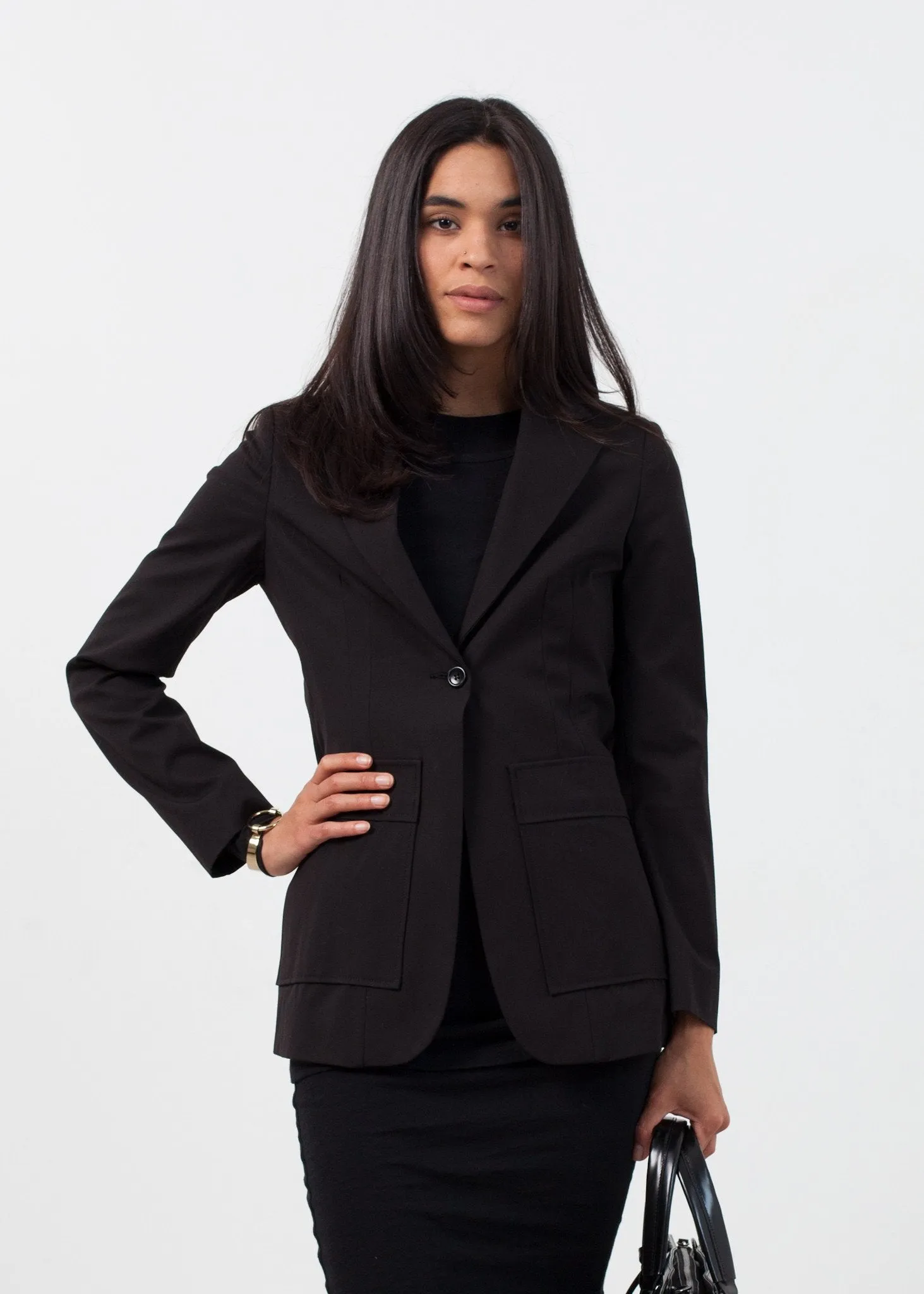 Double Pocket Blazer in Black