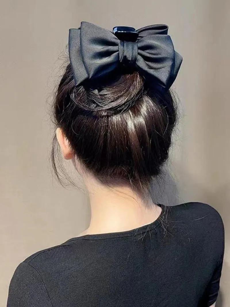 Double-Sided Bow Decor Hair Claw, Elegant Fashion Large Hair Claw for Women and Girls, Personalized Versatile Hair Accessories for Dates, Parties and Daily Use