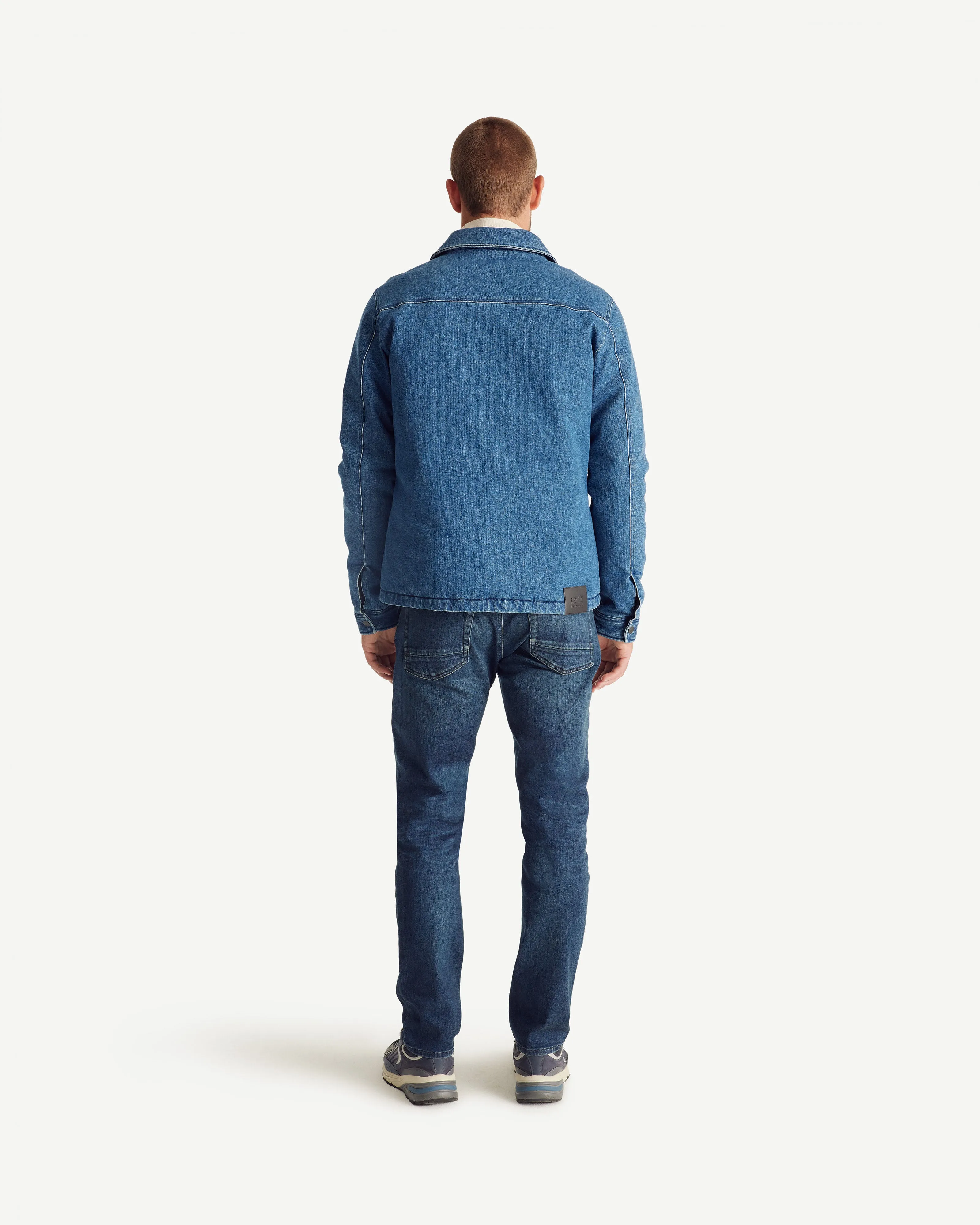 Doudoune surchemise Dark denim jeans Travail Worker JOTT x DENHAM