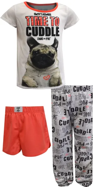 Doug the Pug Cuddle Time 3 Piece Pajamas