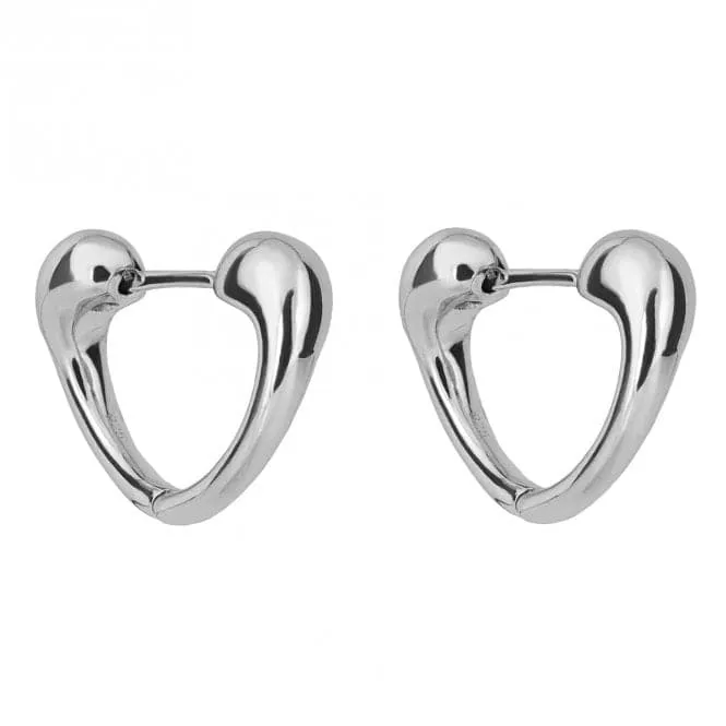 Doughnut Heart Hoop Earrings E6232