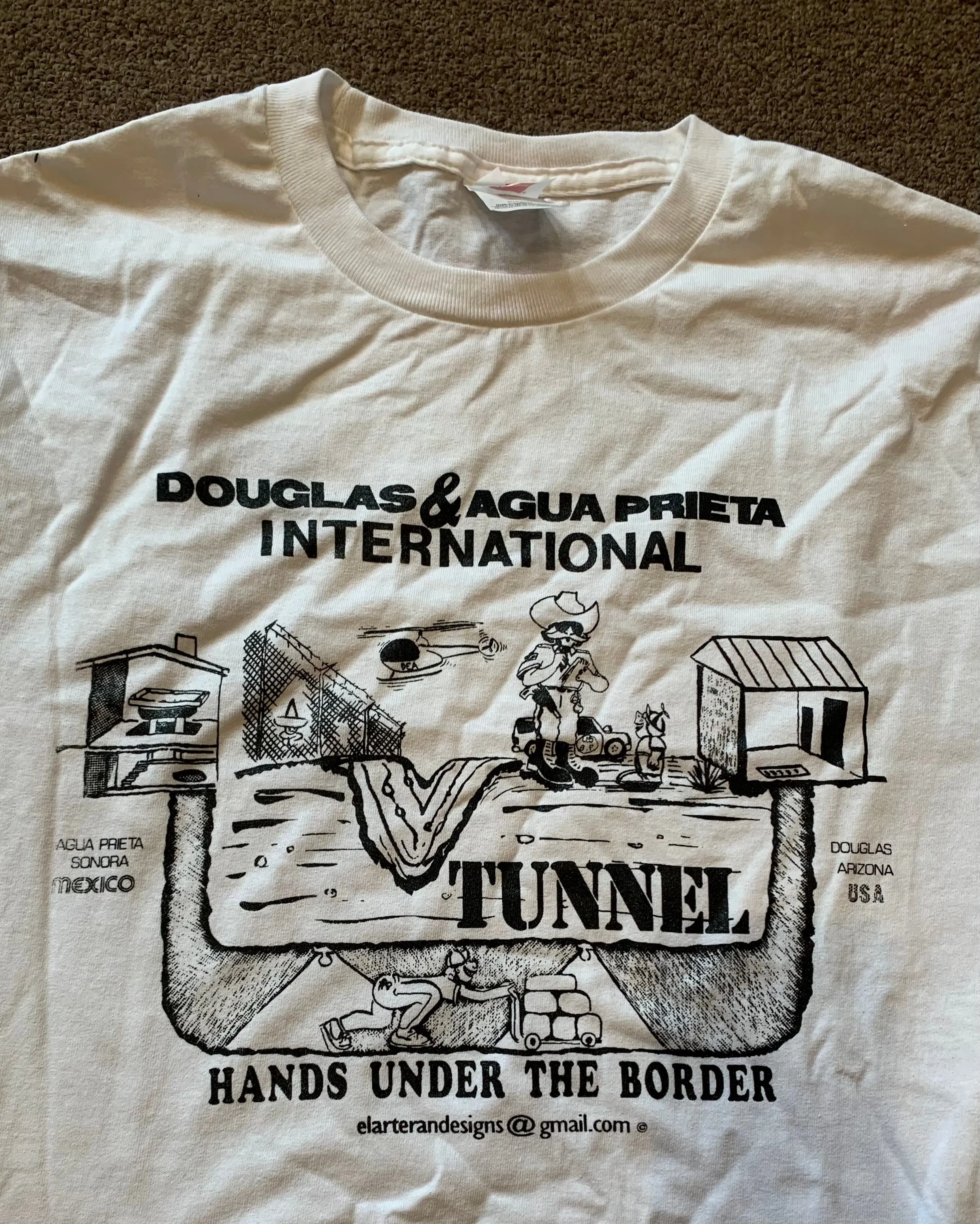 Douglas-Agua Prieta 1990 Drug Tunnel T-Shirt