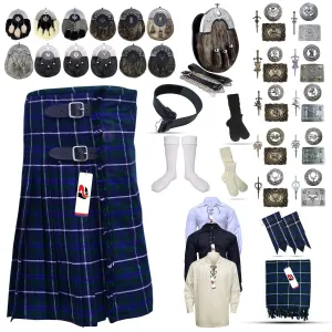 Douglas Blue Tartan Kilt - Classic Scottish Clan Attire