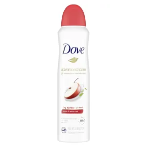 Dove Advanced Care Women's Antiperspirant Deodorant Dry Spray, Apple and White Tea, 3.8 oz