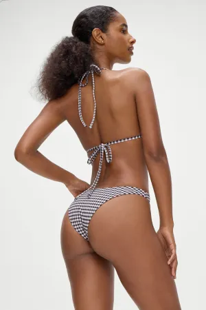 Dove Gingham Bikini Bottom - Blackberry Gingham