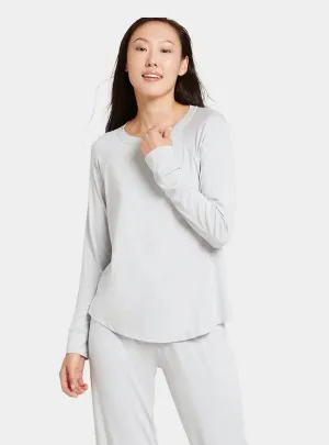 Dove Grey Goodnight Women's Bamboo Raglan Sleep Top