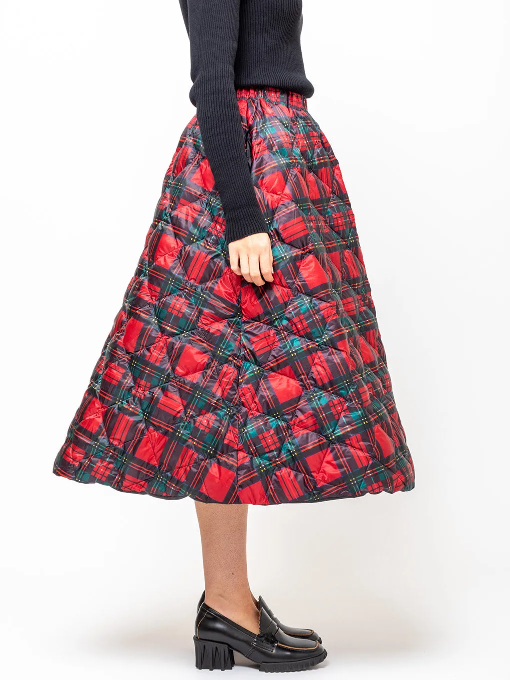 Down Skirt - Red Tartan