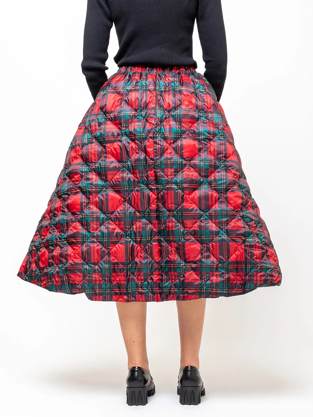 Down Skirt - Red Tartan