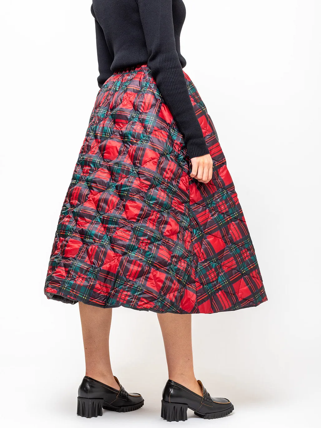 Down Skirt - Red Tartan