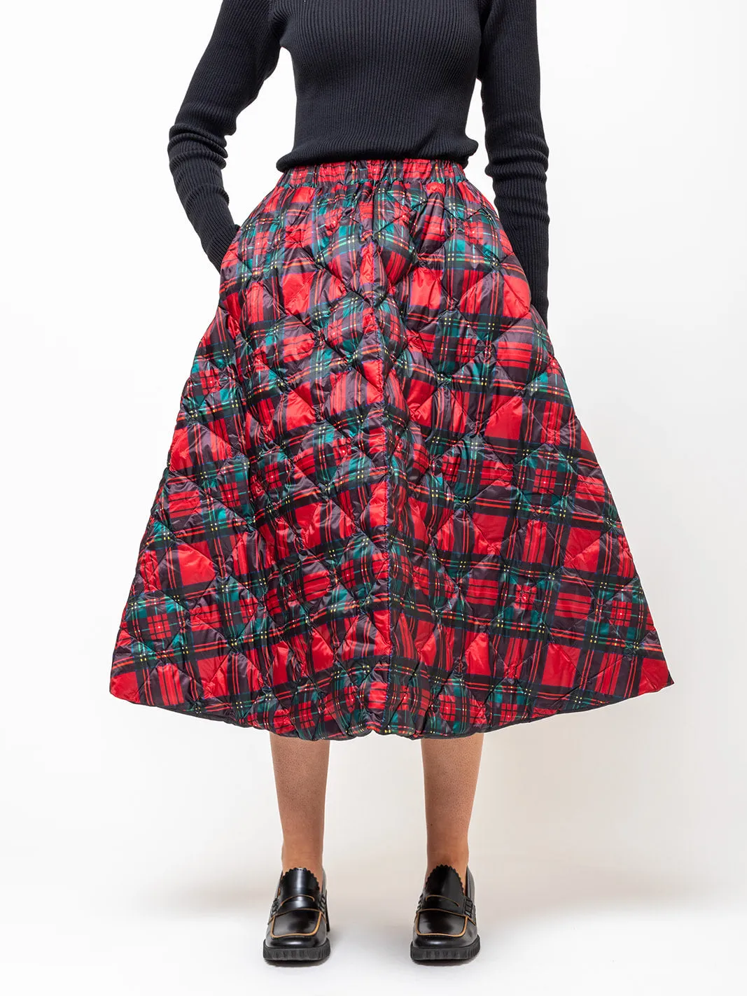 Down Skirt - Red Tartan