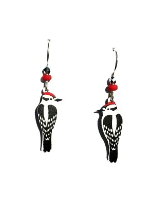 Downy Woodpecker Earrings by Sienna Sky