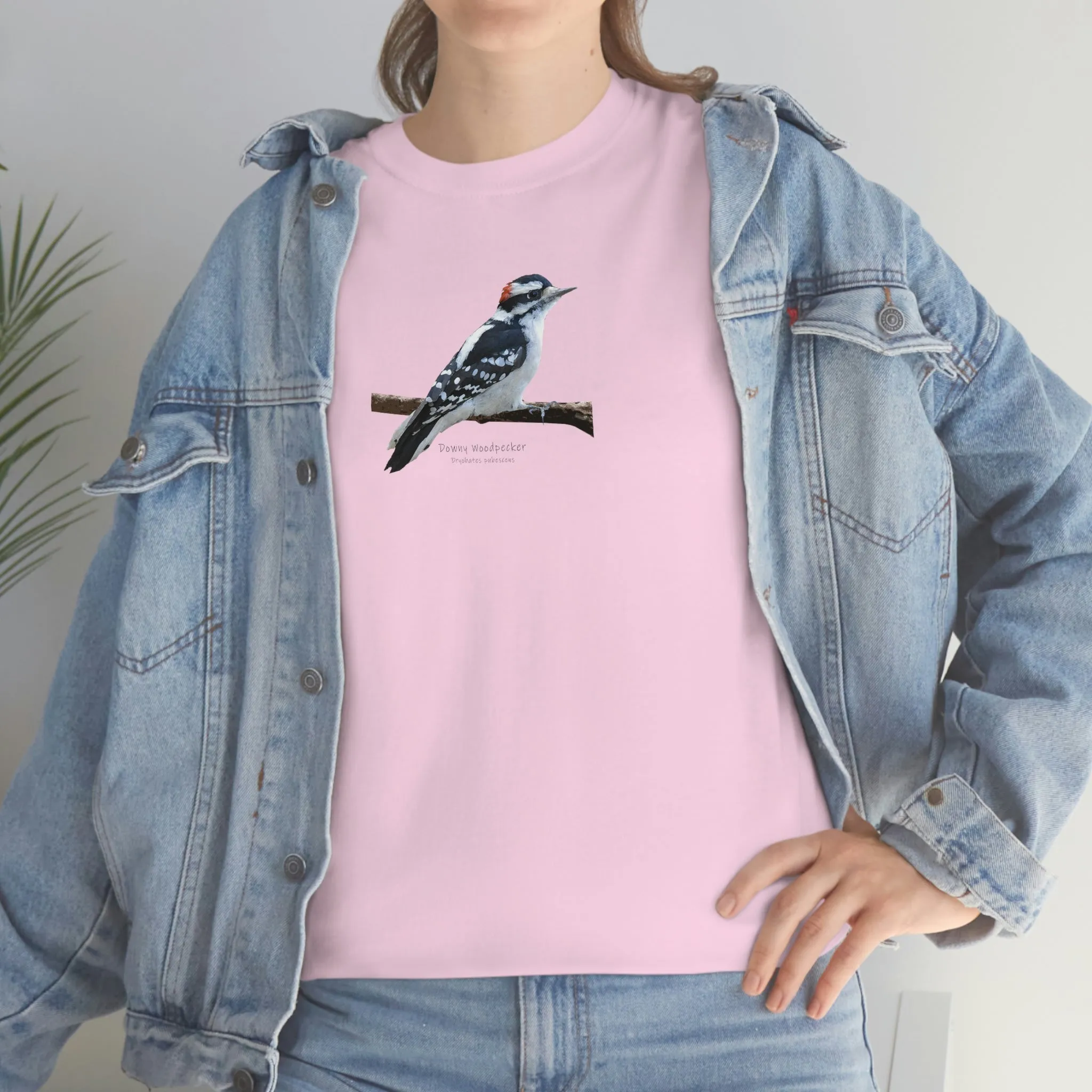 Downy Woodpecker (PS Dry Brush) Heavy Cotton Tee, Birds, Birding, Birder, Bird Watching, Bird Watcher, Birdwatcher Gifts,