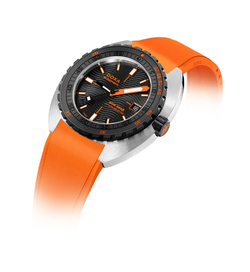 DOXA Sub 300 Beta Professional Rubber Orange - 830.10.351.10