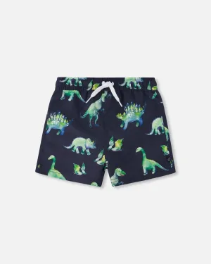 DPD Dinosaur Print Swim Boardshort