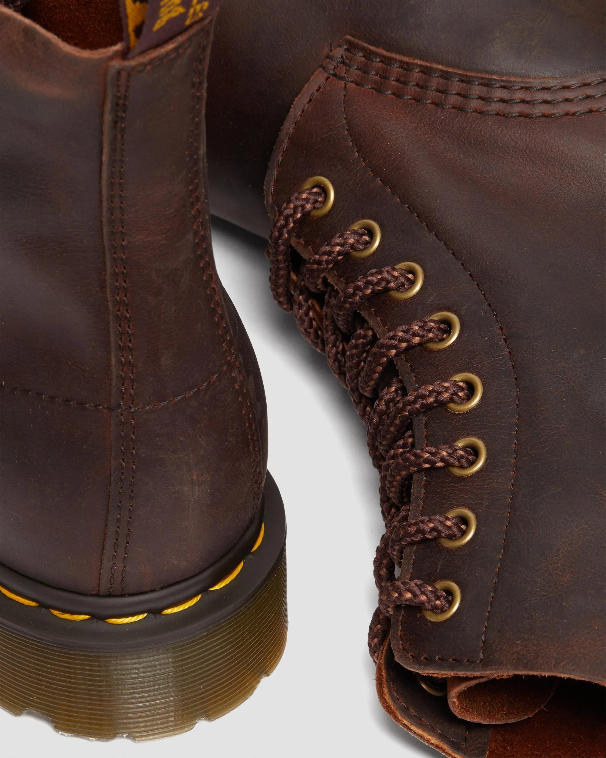 Dr. 1460 Pascal waxed leather lace-up boots. Martens