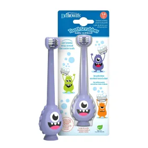 Dr. Brown's ToothScrubber Toddler Toothbrush, Monster Design (1-4 Yrs)