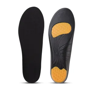 Dr Foot Stabilizing Support Insoles | Breathable Fabric for Dry Feet | Dual-Layer Foam Cushion Design | Maximum Comfort | Gel Forefoot | Heel for Impact Protection | - 1 Pair - (Large Size)