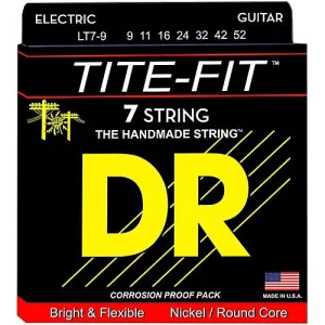 DR Handmade Strings LT7-9 Tite-fit 7-String Electric Guitar Strings - Light (9-52)