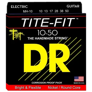 DR Handmade Strings MH-10 Tite-fit Electric Guitar Strings Medium - Heavy (10-50)