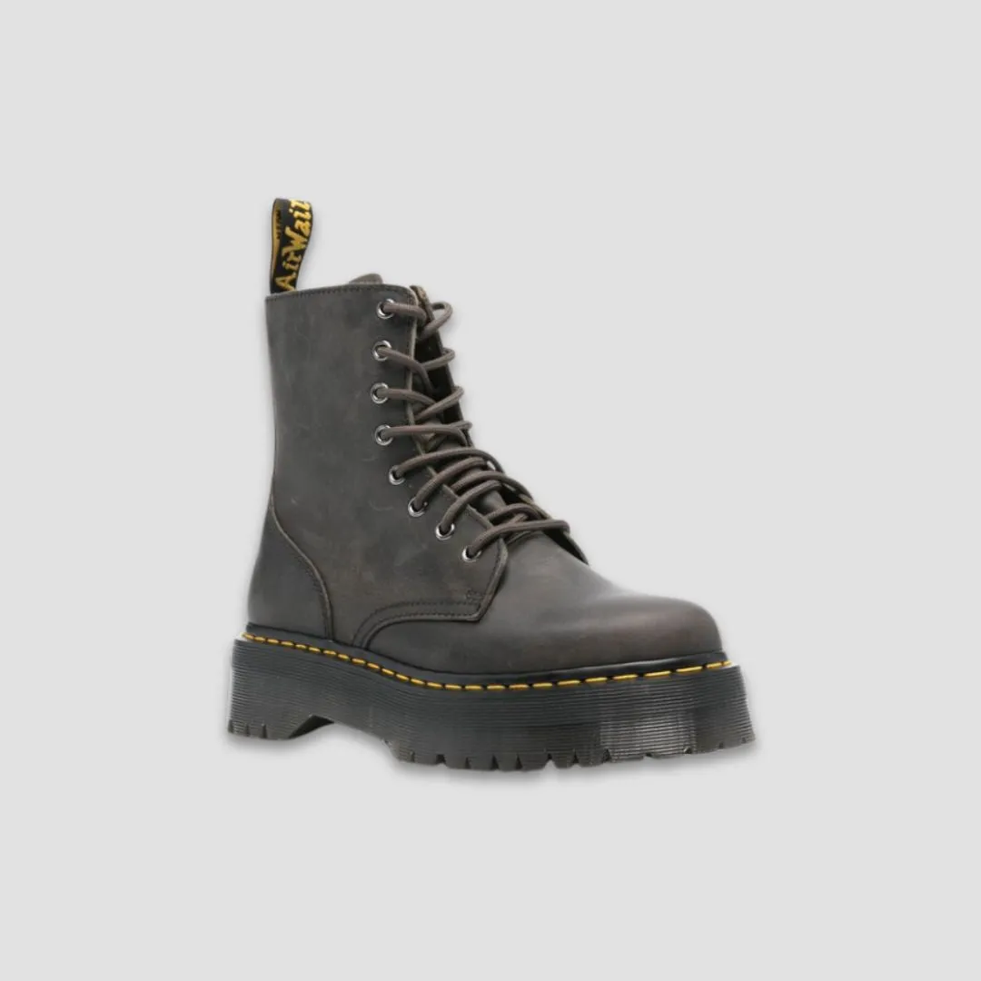 Dr. Martens Jadon Burnished Waxy Pull Up Women's Charcoal Grey