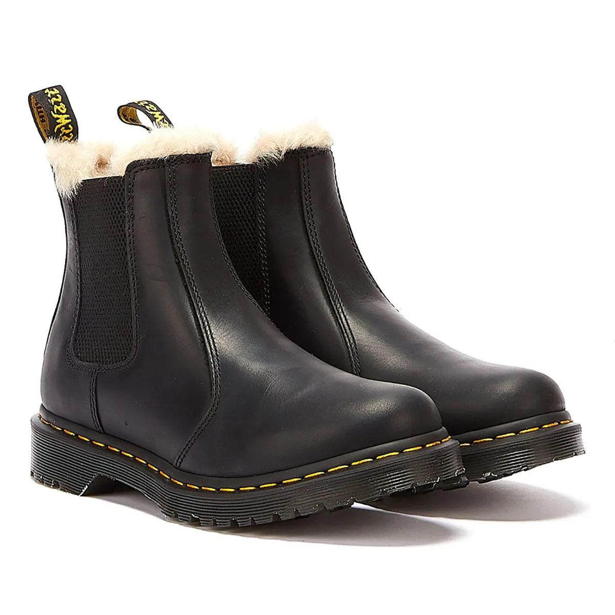 Dr. Martens Womens Black Burnished Wyoming Leonore Boots