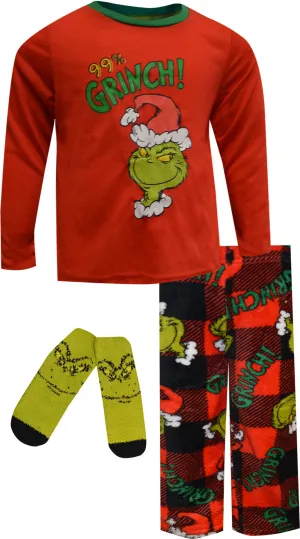 Dr. Seuss 99% Grinch Toddler Pajama with Socks