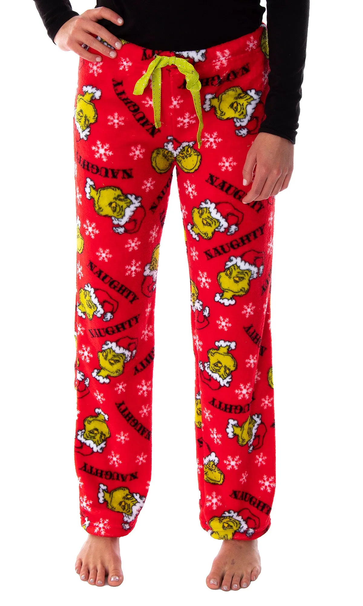 Dr. Seuss Juniors GRINCH Naughty Soft Touch Fleece Plush Pajama Pants