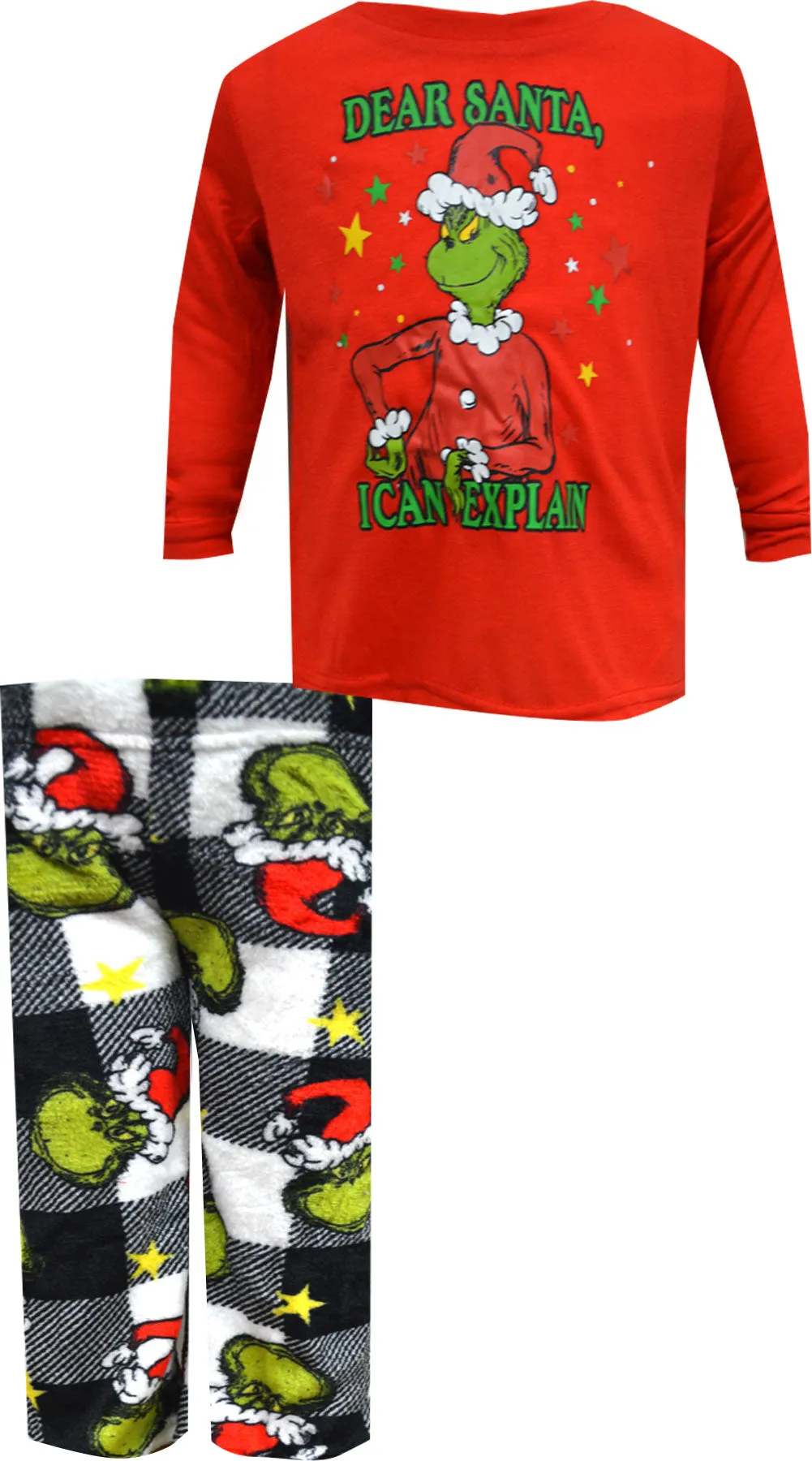 Dr. Seuss The Grinch Dear Santa I Can Explain Toddler Pajamas