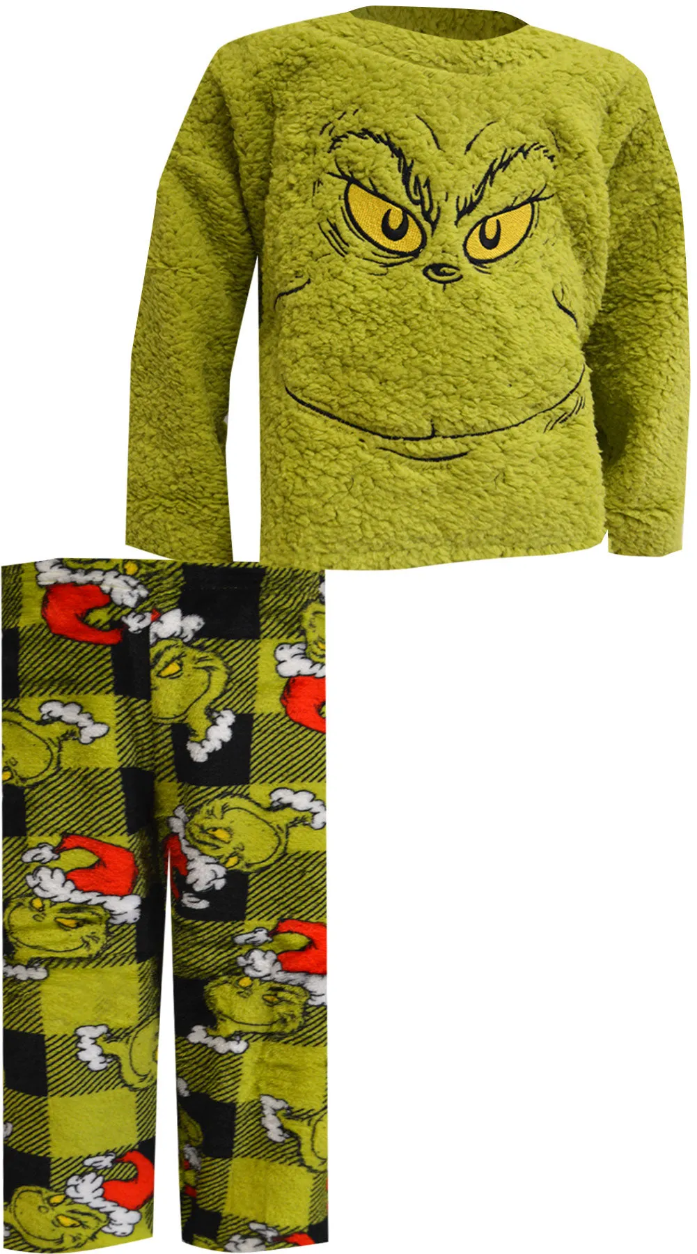 Dr. Seuss The Grinch Kids Sherpa Pajamas