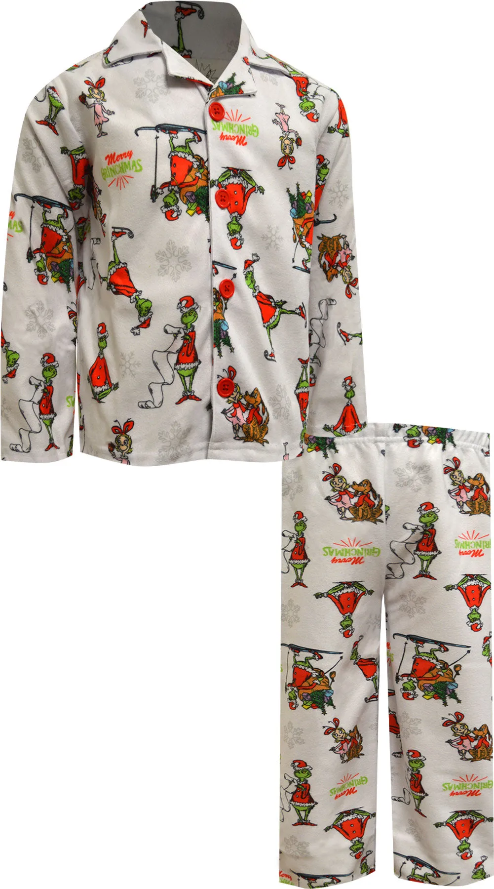 Dr. Seuss The Grinch Traditional Flannel Pajamas