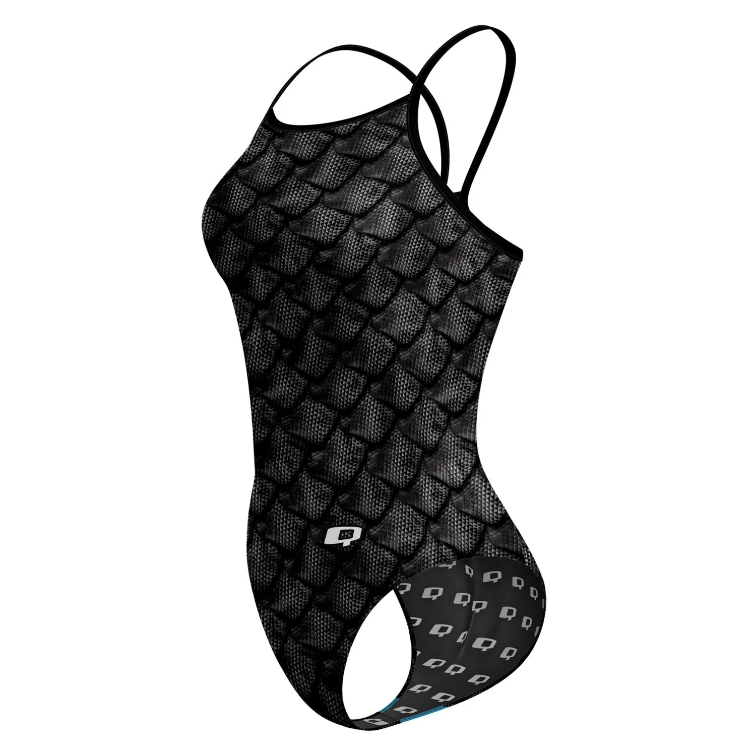 Dragon Scale Skinny Strap Swimsuit