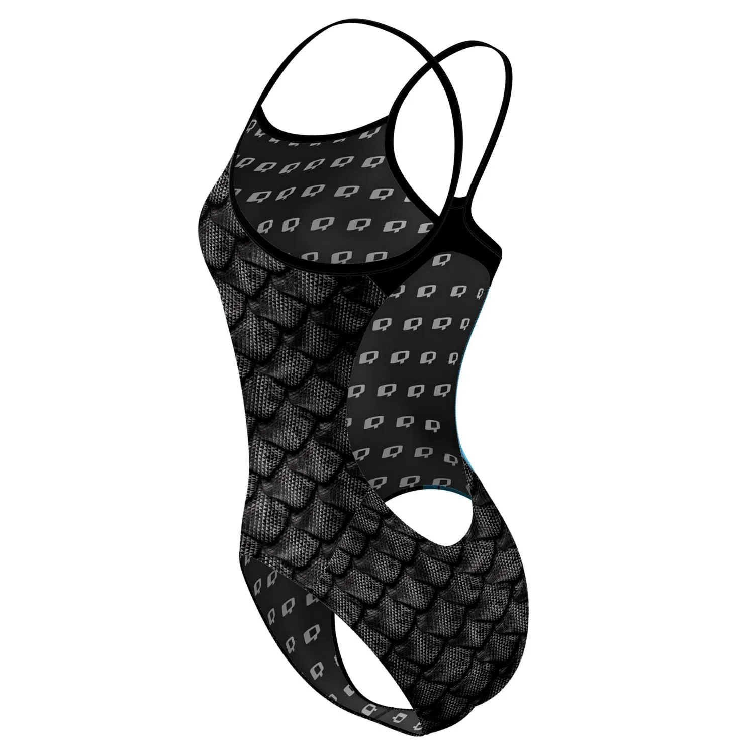 Dragon Scale Skinny Strap Swimsuit