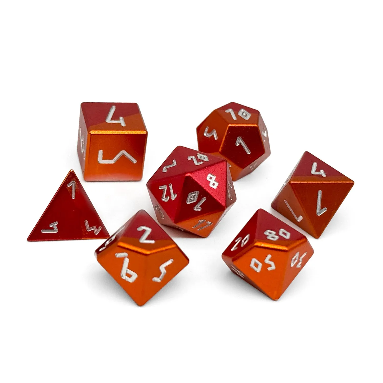 Dragons Breath - 7 Piece RPG Set 6063 Aluminum Hybrid Dice